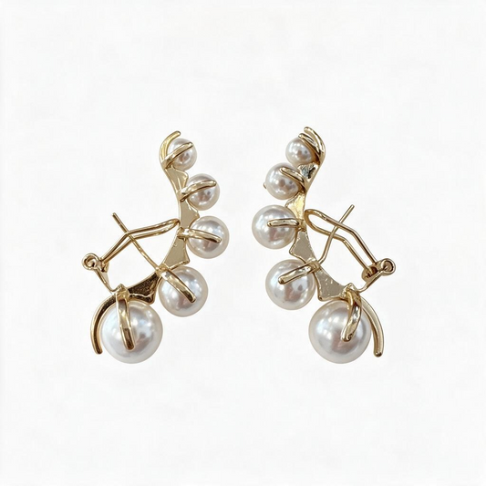 Spiked Pearl Hoops