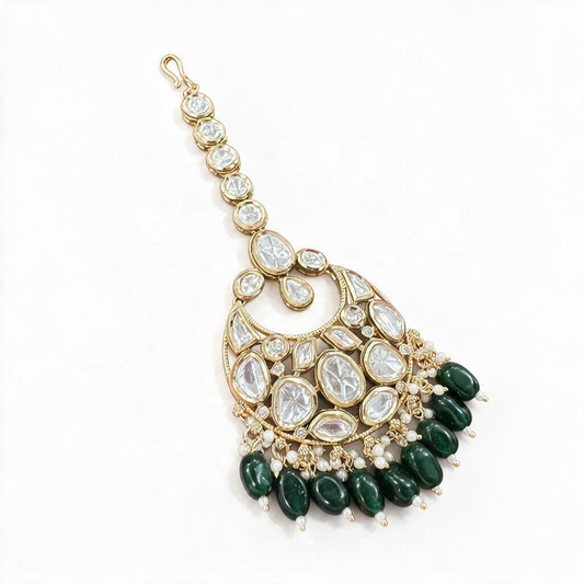 DEEP Emerald Maang Tikka