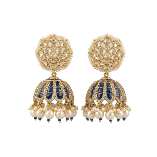 ADAAH Jhumki Earrings (Sapphire)