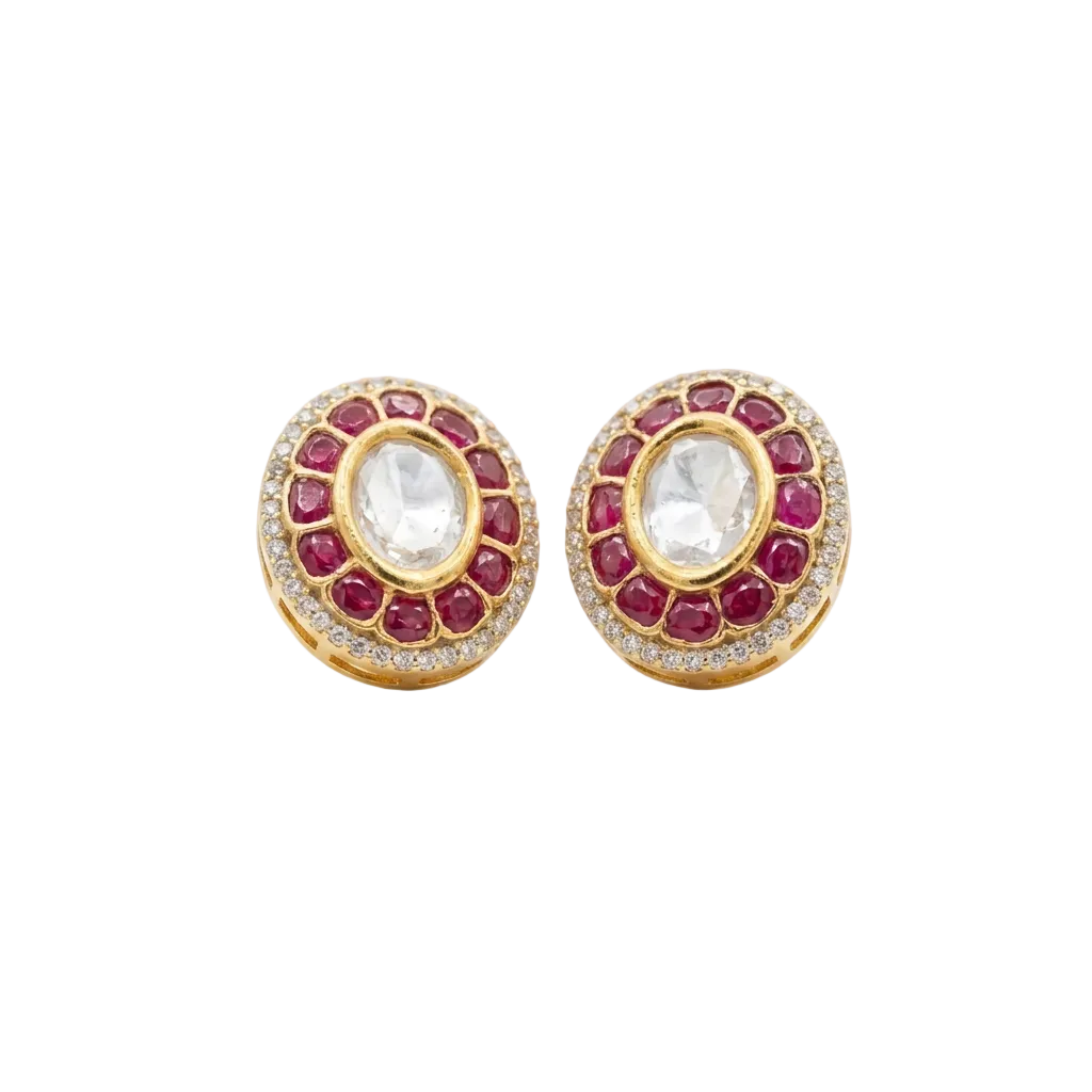 MIYA Stud Earrings (Ruby)