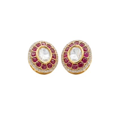 MIYA Stud Earrings (Ruby)