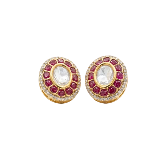 MIYA Stud Earrings (Ruby)