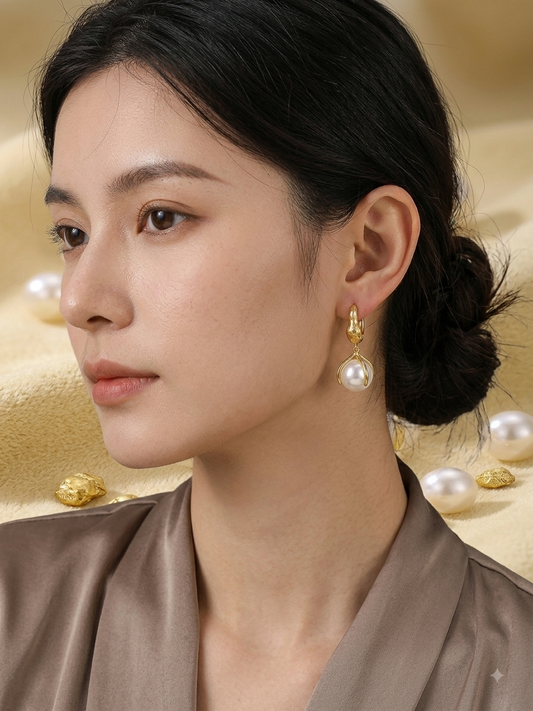 OCEAN Pearl Drop Earrings