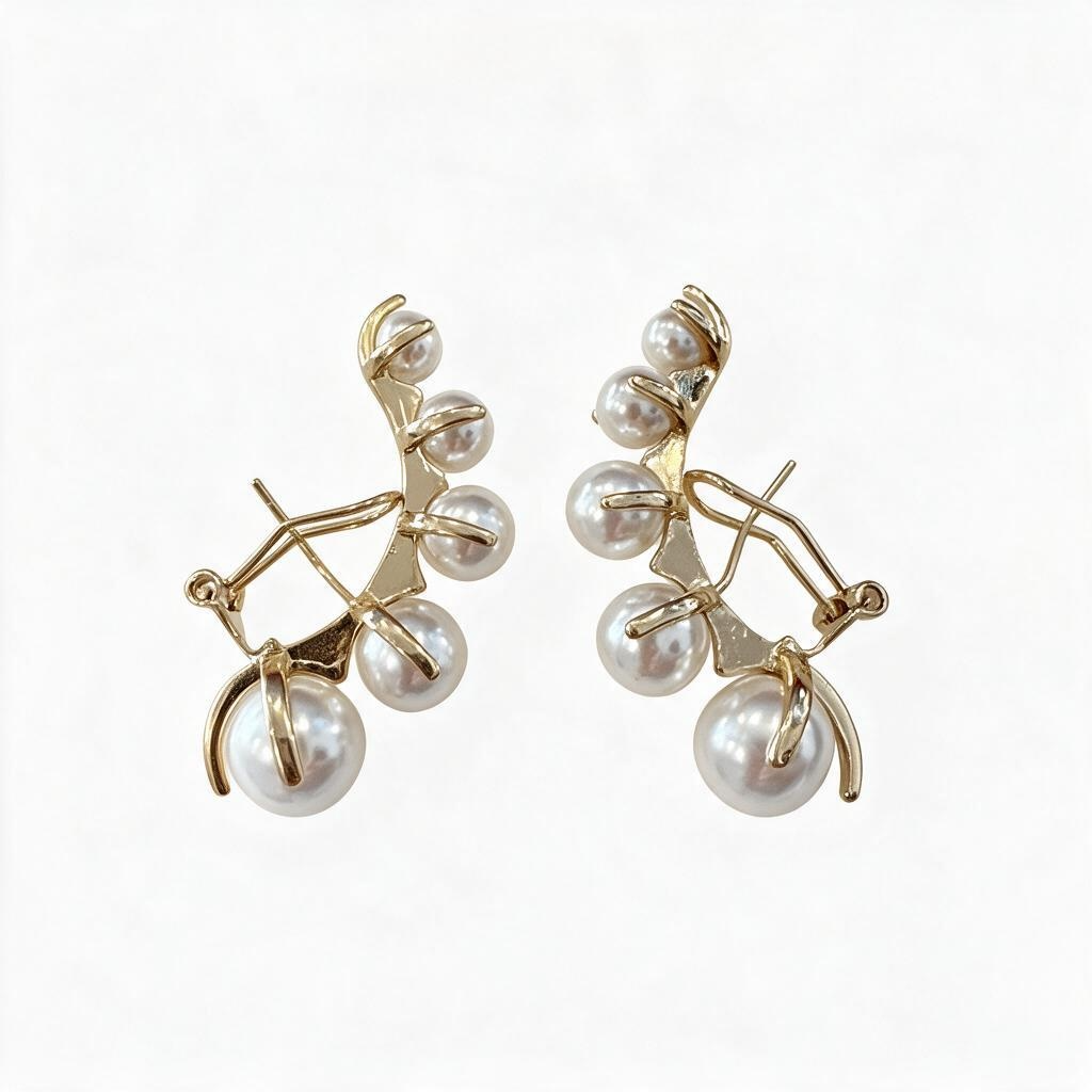 Spiked Pearl Hoops