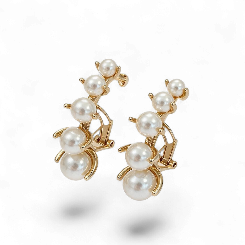 Spiked Pearl Hoops