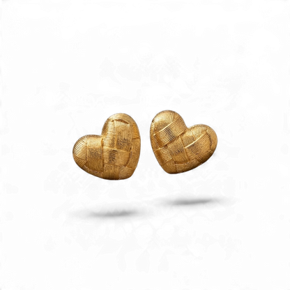 WOVEN HEARTS Stud Earrings