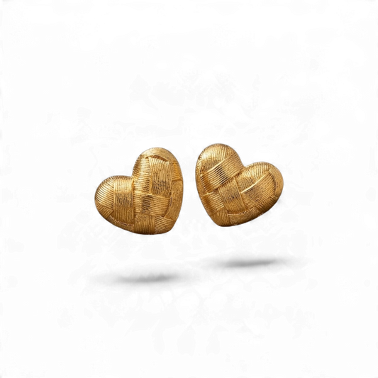 WOVEN HEARTS Stud Earrings