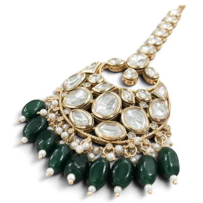 DEEP Emerald Maang Tikka