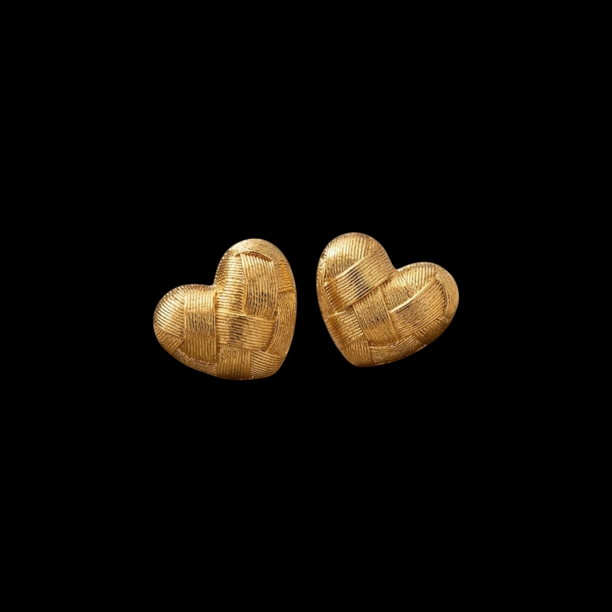 WOVEN HEARTS Stud Earrings